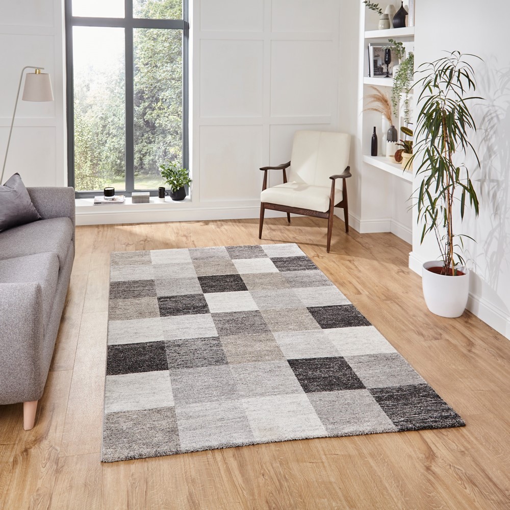 Milano 20623 Geometric Block Rug in Beige